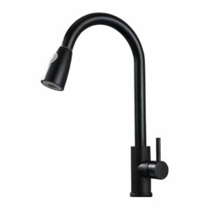 Matte Black Pull-Down Kitchen Faucet
